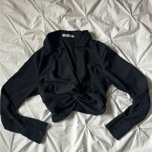 Abercrombie twist front blouse